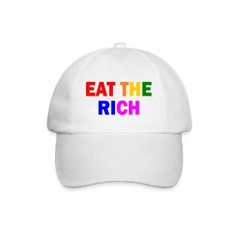 Eat the rich - Baseballkappe - Weiß/Weiß - Vorne