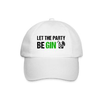 Let the Party be Gin Funny Gin Saying - Baseball Cap - white/white - Front