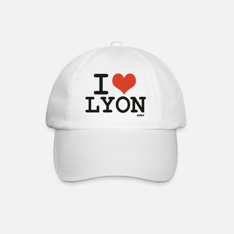 i love Lyon - couleurs personnalisables - Casquette classique - blanc/blanc
