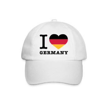 I love Germany - Baseballkappe - Weiß/Weiß - Vorne