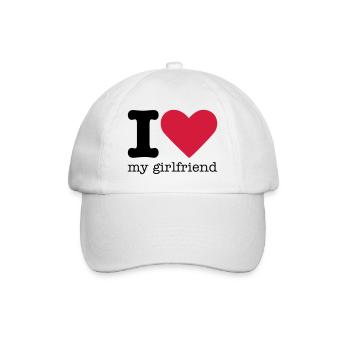I Love My Girlfriend - Casquette classique - blanc/blanc - Devant
