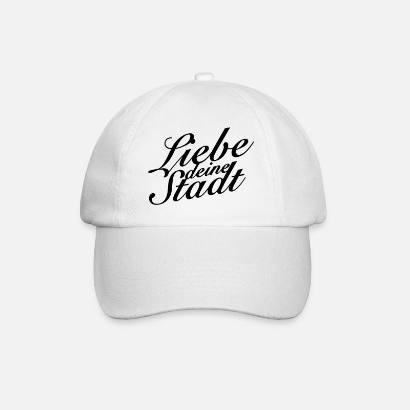 Liebe deine Stadt - Baseballkappe - Weiß/Weiß