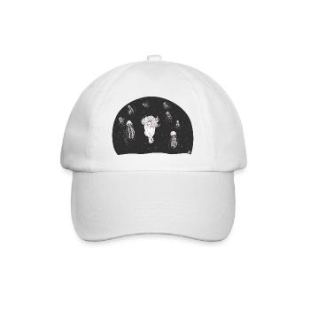 in the depth of thoughts. - Baseball Cap - white/white - Front