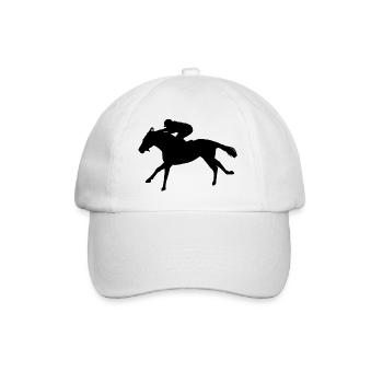 Pferd BLACK/white - Baseballkappe - Weiß/Weiß - Vorne