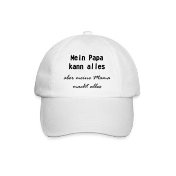 Papa kann alles - Baseballkappe - Weiß/Weiß - Vorne