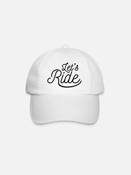 let´s ride bike skateboard fahrrad motorrad Pferd - Baseballkappe - Weiß/Weiß