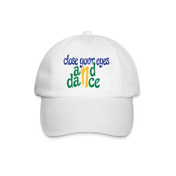 Lustige Geschenke für Tänzer - Baseballkappe - Weiß/Weiß - Vorne