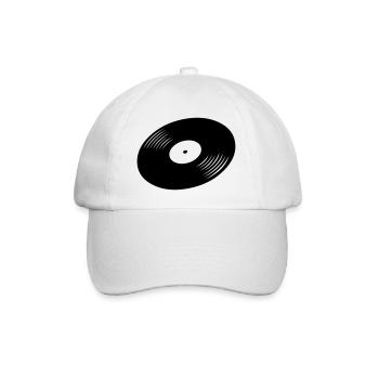Schallplatte, Vinyl, Record - Baseballkappe - Weiß/Weiß - Vorne