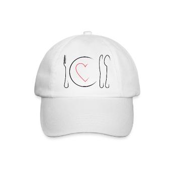 eat - Baseball Cap - white/white - Front