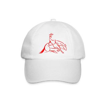 Westernreiter Slidingstop rot - Baseballkappe - Weiß/Weiß - Vorne