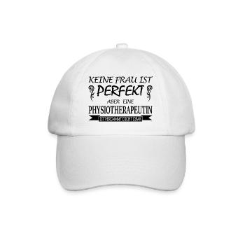 Physiotherapeutin-keine Frau ist perfekt - Baseballkappe - Weiß/Weiß - Vorne