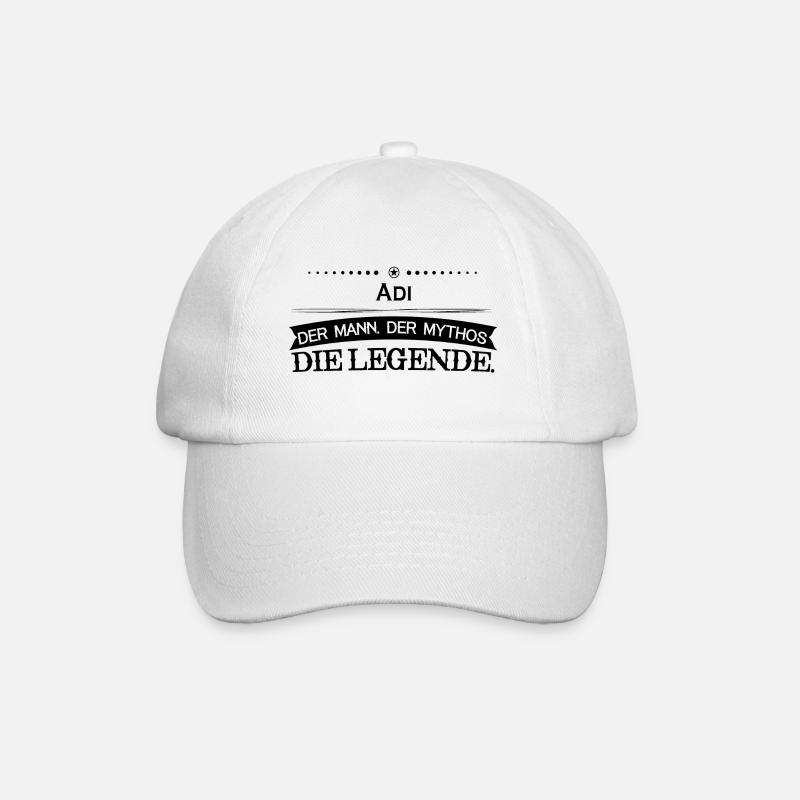 Mythos Legende Vorname Adi - Baseballkappe - Weiß/Weiß
