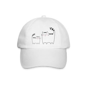 Cats Family Cat Kitten - Baseball Cap - white/white - Front