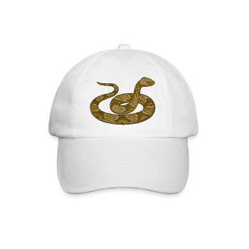 Angry Snake - Baseball Cap - white/white - Front