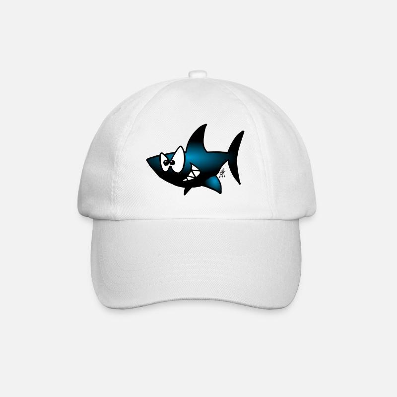 Hai - Baseballkappe - Weiß/Weiß