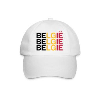 BELGIE Belgian Flag - Belgien - Belgium 2024 - Baseballkappe - Weiß/Weiß - Vorne