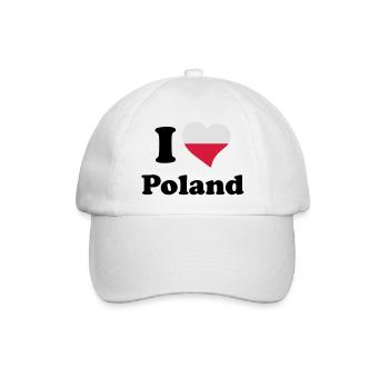 I love Poland - Baseball Cap - white/white - Front