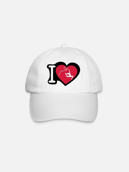 grs love coeur heart gymnastique3 - Casquette classique - blanc/blanc