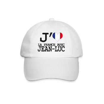 I love France with Jean Luc - Baseball Cap - white/white - Front