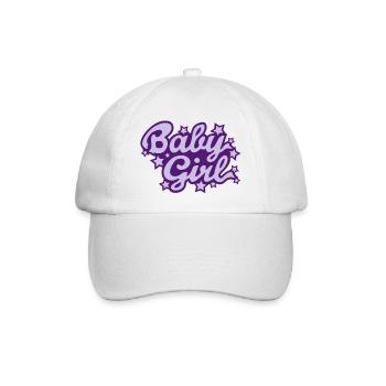 Baby Girl Schriftzug 01 - Baseballkappe - Weiß/Weiß - Vorne