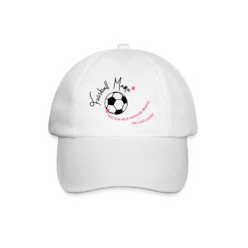 coole Fussballmama - Baseballkappe - Weiß/Weiß - Vorne
