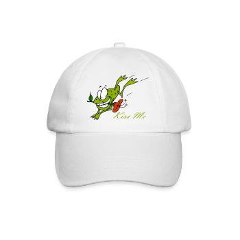 The Kiss Me Frog - Baseball Cap - white/white - Front