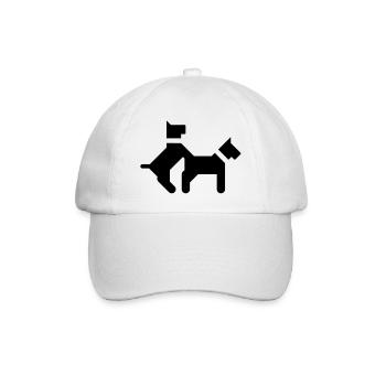 Fickende Hunde - Baseballkappe - Weiß/Weiß - Vorne