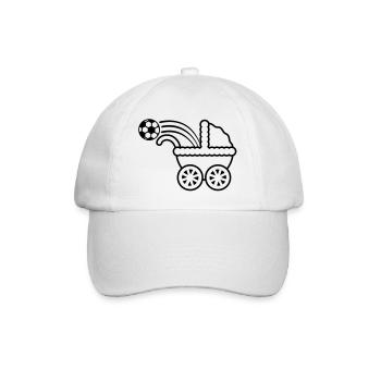 born_to_play_soccer - Baseball Cap - white/white - Front