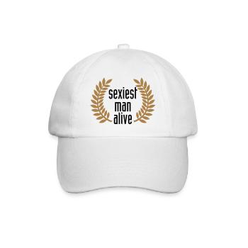 sexiest man alive - Baseballkappe - Weiß/Weiß - Vorne