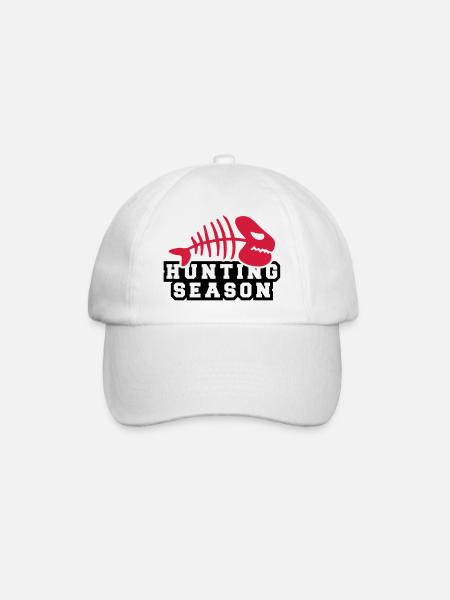 fish_hunting_season_jq2 - Gorra béisbol - blanco/blanco
