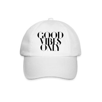 « Good Vibes Only » Typographie Design Motivation - Casquette classique - blanc/blanc - Devant