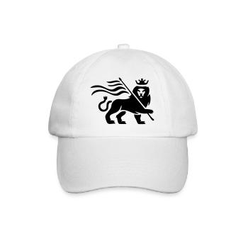 Reggae lion - Baseballkappe - Weiß/Weiß - Vorne