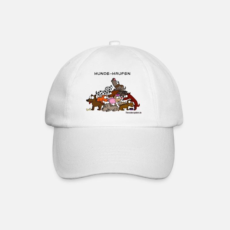 Hundehaufen - Baseballkappe - Weiß/Weiß