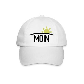 Moin Guten Morgen Sonne - Baseballkappe - Weiß/Weiß - Vorne