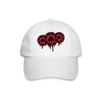 poker_chips_gr2 - Casquette classique - blanc/blanc - Devant