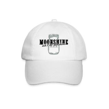 Moonshine + ain't no sunshine - Baseballkappe - Weiß/Weiß - Vorne