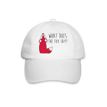 What does the fox say? - Baseball Cap - white/white - Front