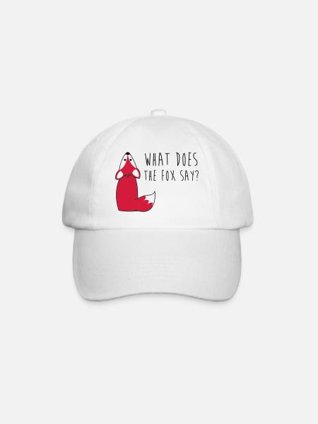 What does the fox say? - Baseballkappe - Weiß/Weiß