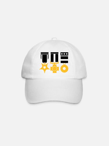 medals - Baseball Cap - white/white