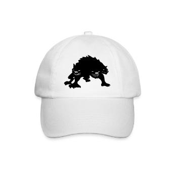 cerberus three headed dog of the underworld - Baseball Cap - white/white - Front
