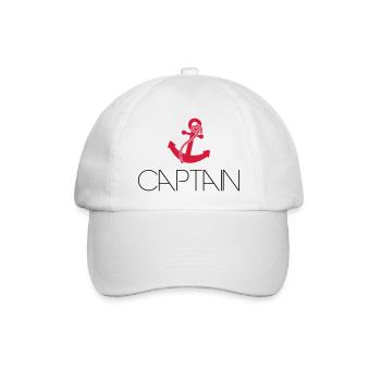 Captain Cool Anchor Logo - Baseballkappe - Weiß/Weiß - Vorne