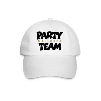 Mallorca Gold Party Team - Baseballkappe - Weiß/Weiß - Vorne