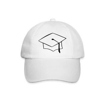 Graduation hat - Baseball Cap - white/white - Front