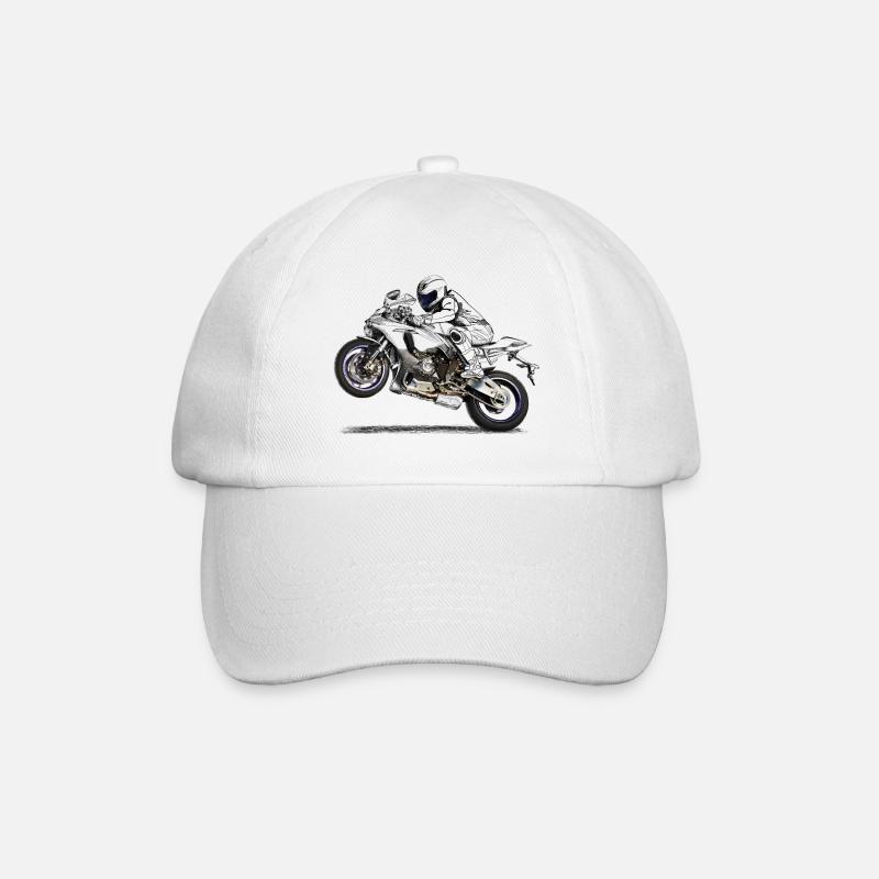 Motorcycle - Baseball Cap - white/white