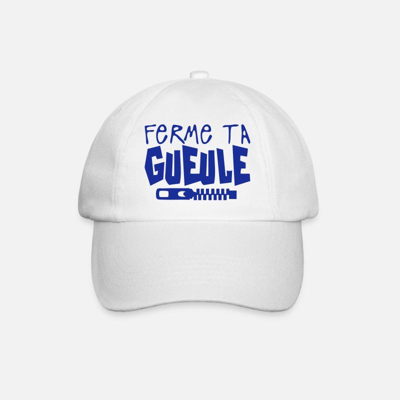 ferme ta gueule citation fermeture eclai - Casquette classique - blanc/blanc