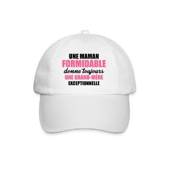 une grand mère exceptionnelle - Baseballkappe - Weiß/Weiß - Vorne