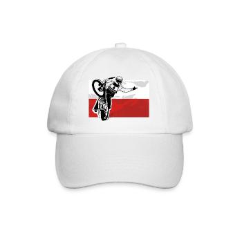 Speedway - Poland Flag - Baseballkappe - Weiß/Weiß - Vorne