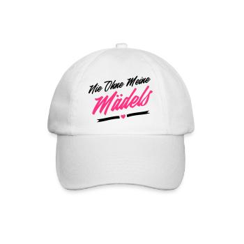 nie ohne meine mädels - Baseballkappe - Weiß/Weiß - Vorne