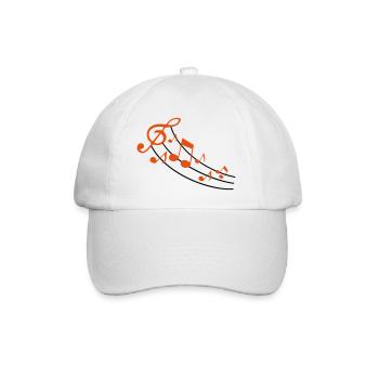 music notes design - Baseballkappe - Weiß/Weiß - Vorne