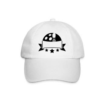 étoiles bannière texte champ écrire bowling grève - Casquette classique - blanc/blanc - Devant